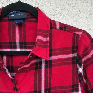 Once Upon A Time Red Plaid Flannel Button-Up flannel Shirt Hot Topics ABC